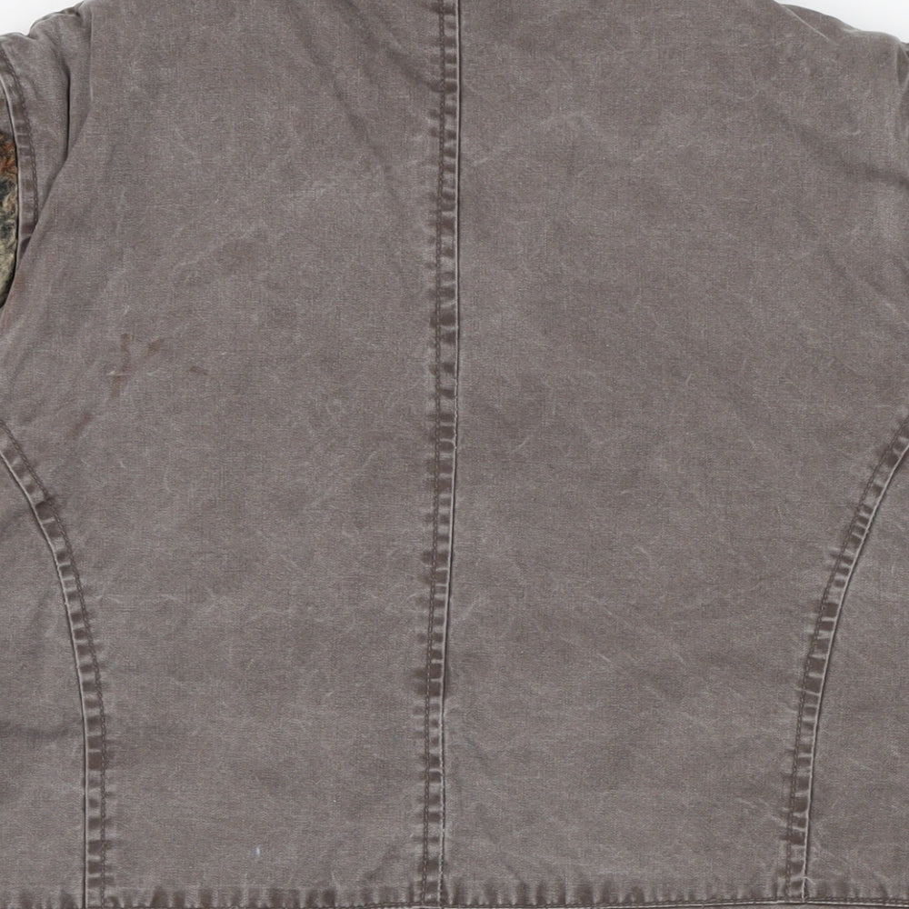 Roman Womens Brown Gilet Waistcoat Size L Zip