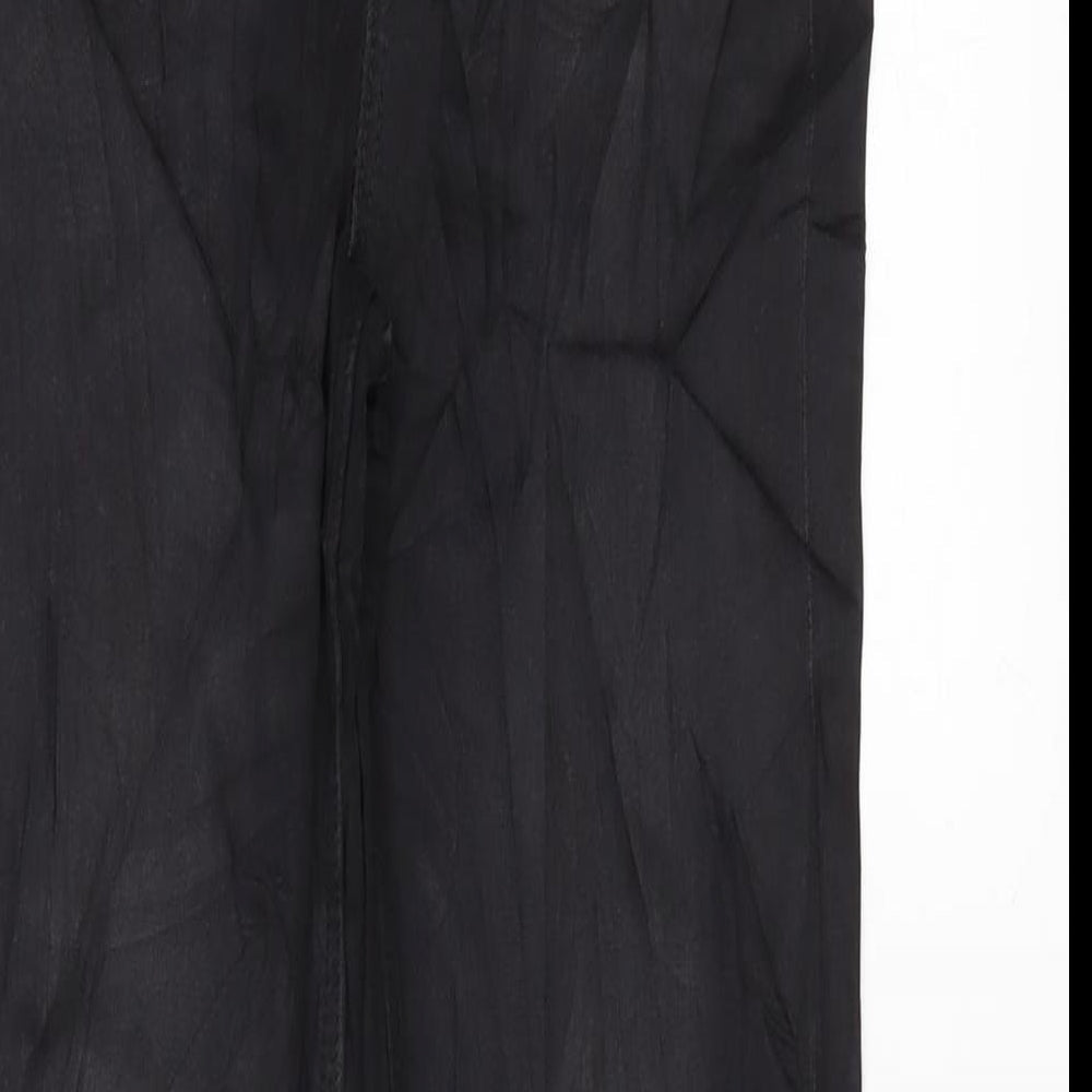 Marks and Spencer Womens Black Cotton Blend Mom Jeans Size 6 L29 in Regular Zip