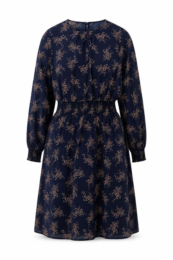Stella Morgan Womens Blue Polyester A-Line Size 12 Round Neck Button - Elasticated Waist