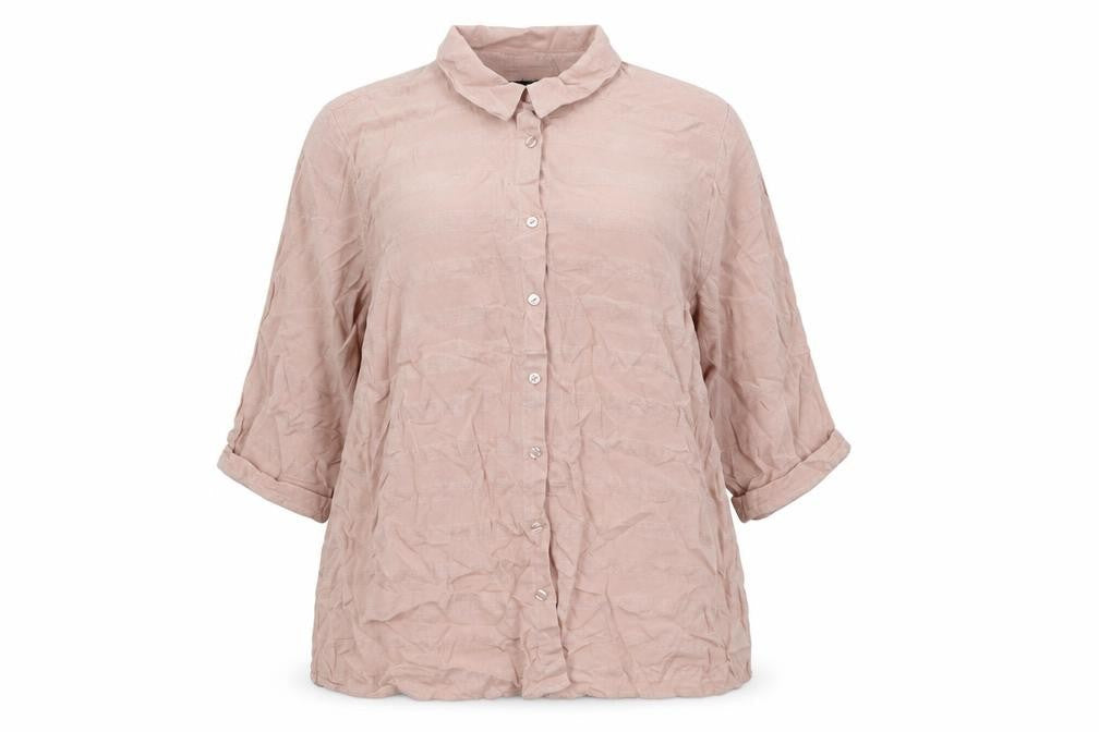 M&Co Womens Pink Viscose Basic Button-Up Size 20 Collared