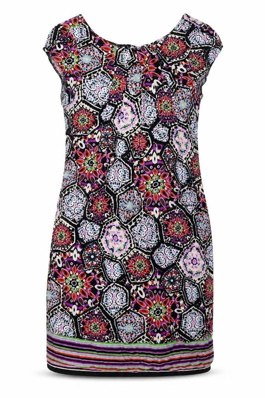 Dorothy Perkins Womens Multicoloured Viscose A-Line Size 12 Round Neck Zip