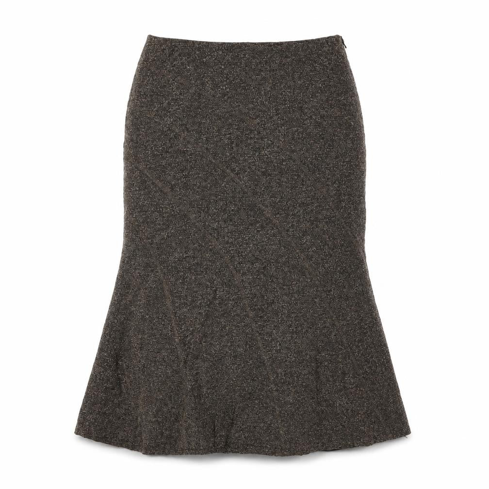Precis Womens Brown Viscose A-Line Skirt Size 10 Zip