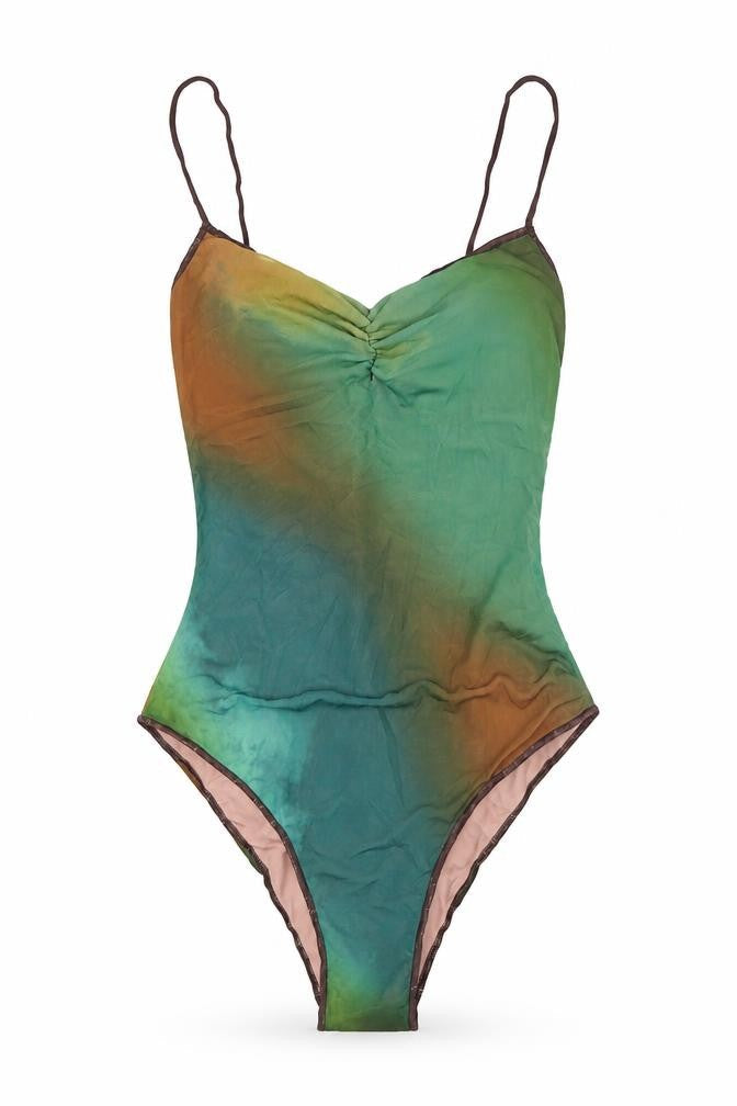 Zara Womens Green Polyethylene Bodysuit One-Piece Size S