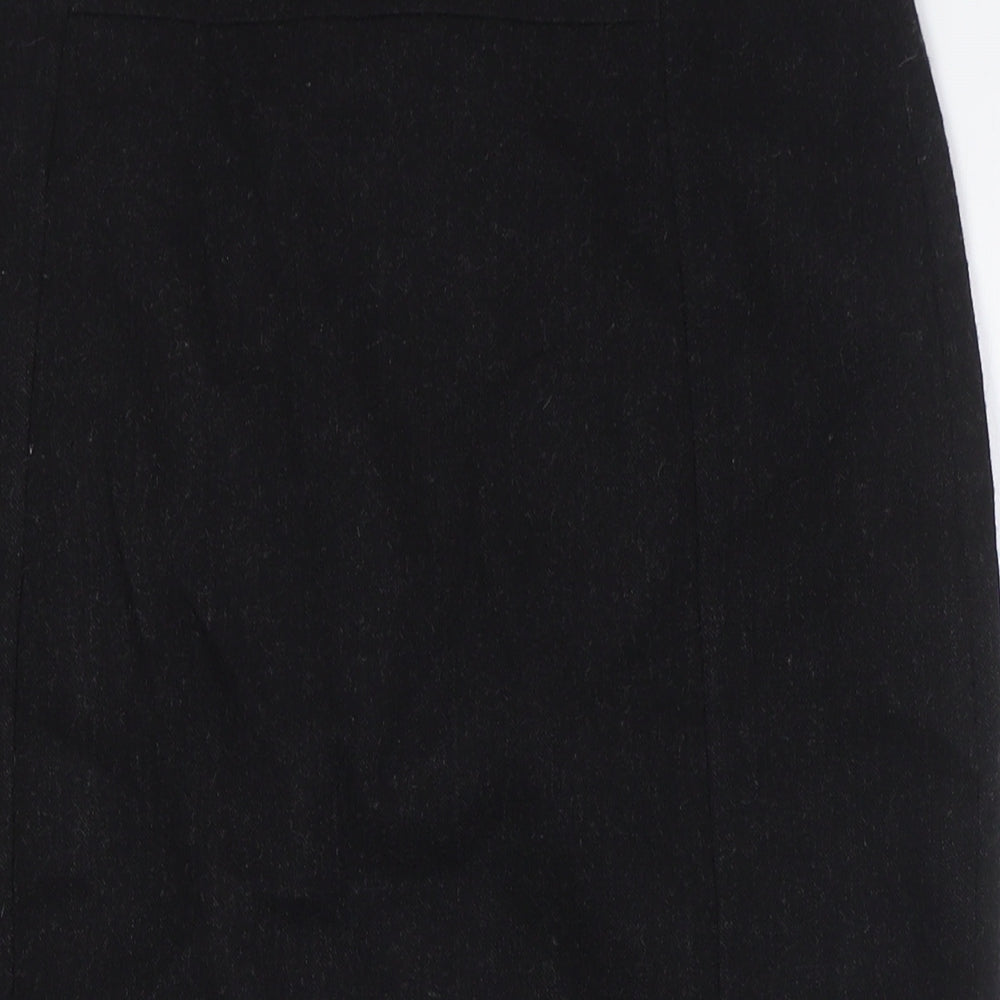Great Plains Womens Grey Acetate A-Line Skirt Size 14 Zip