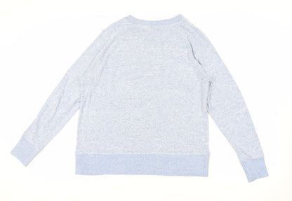 Next Womens Blue Crew Neck Viscose Pullover Jumper Size 16