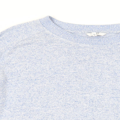 Next Womens Blue Crew Neck Viscose Pullover Jumper Size 16