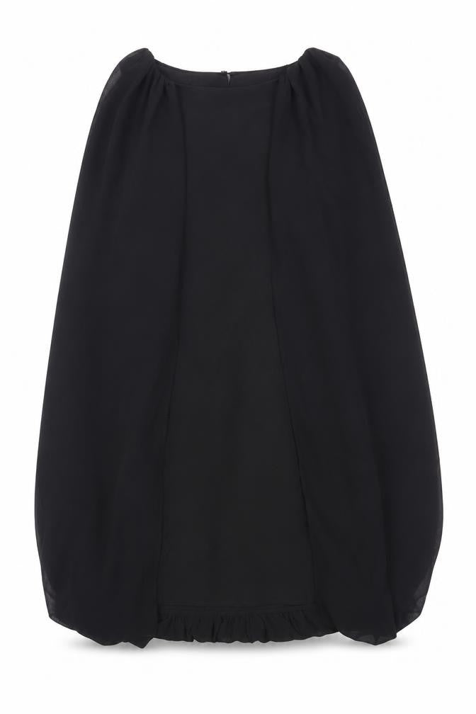 Zara Womens Black Polyester Mini Size S Round Neck Button - Layered