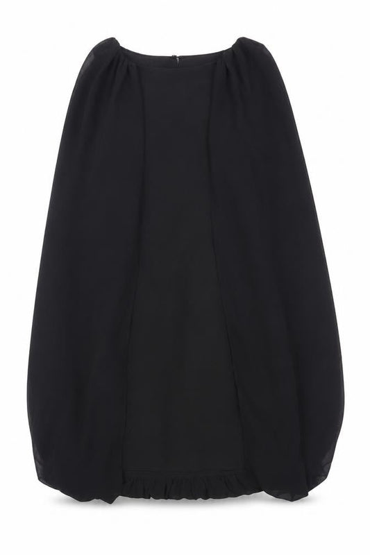 Zara Womens Black Polyester Mini Size S Round Neck Button - Layered