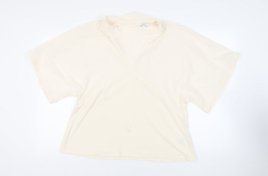 NEXT Womens Ivory Polyester Basic Blouse Size 20 Roll Neck