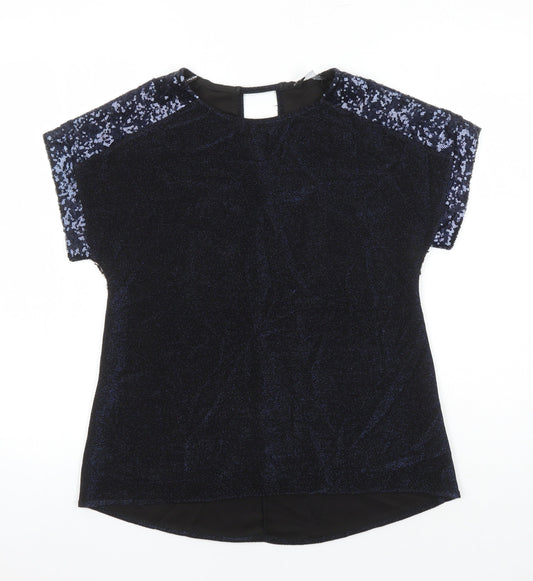 Dorothy Perkins Womens Multicoloured Polyester Tunic Blouse Size 10 Round Neck