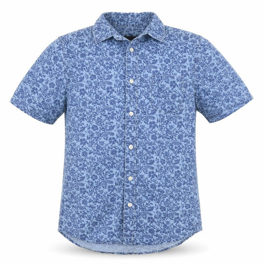 Burton Mens Blue Floral Cotton Button-Up Size XS Collared