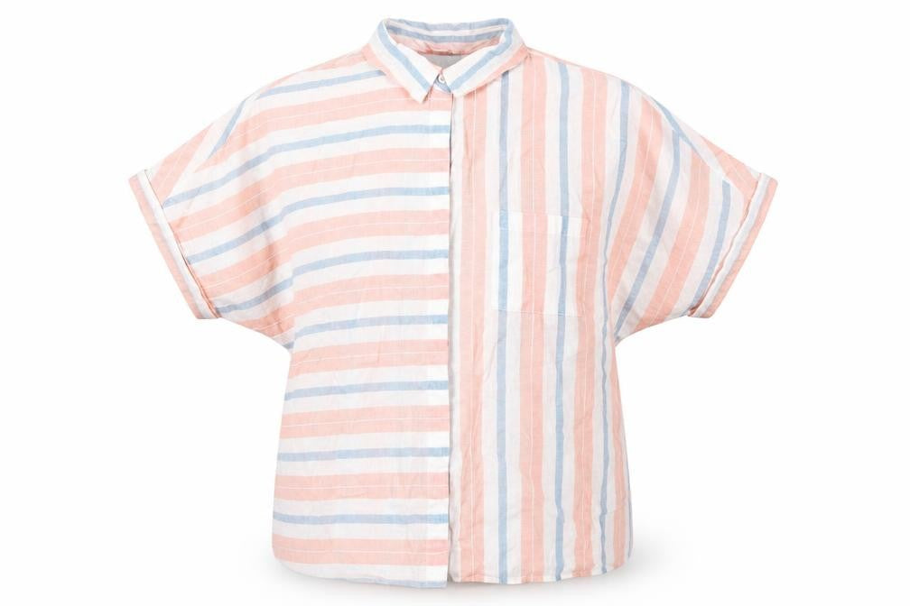 Marks & Spencer Womens Multicoloured Check Cotton Tunic Blouse Size 12 Collared