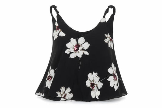 Urban Mist Womens Multicoloured Floral Viscose Camisole Blouse Size L Round Neck