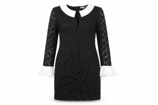 Millie Mackintosh Womens Black Polyester Shift Size 14 Collared