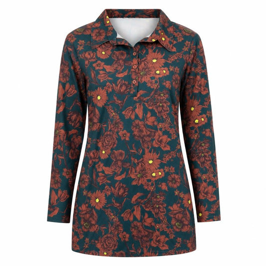 Zara Womens Multicoloured Geometric Polyester Tunic Blouse Size S Collared
