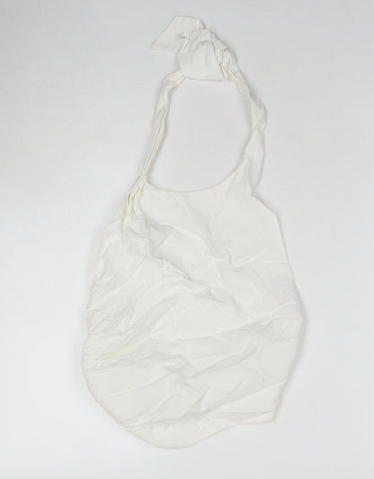 Zara Womens White Cotton Basic Tank Size S Halter