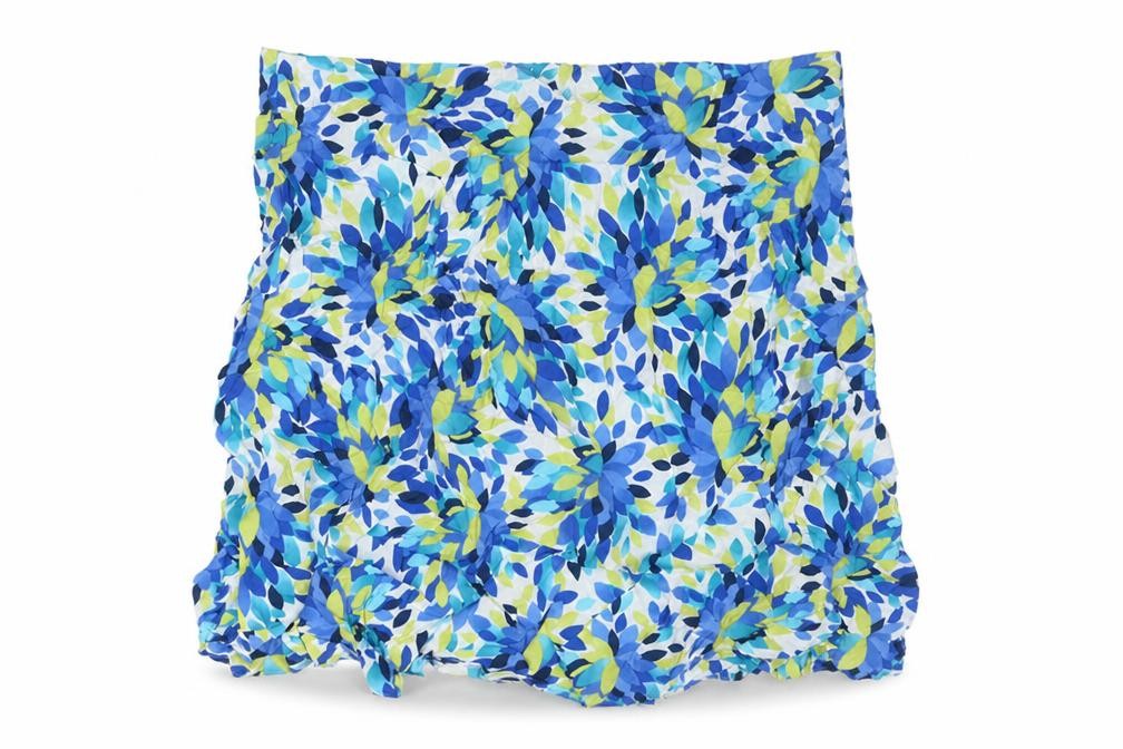 M&Co Womens Blue Geometric Viscose A-Line Skirt Size 28