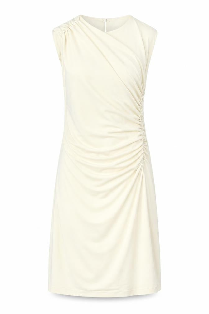 Zara Womens Ivory Polyester A-Line Size M Round Neck Zip