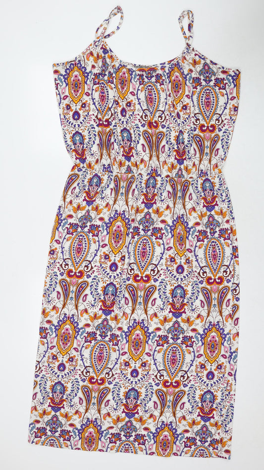 South Womens Multicoloured Paisley Polyester Maxi Size 18 Round Neck Pullover