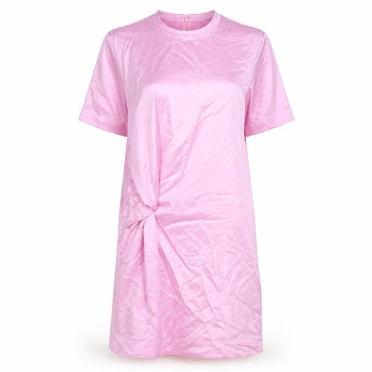 Zara Womens Pink Polyester A-Line Size XS Round Neck Zip
