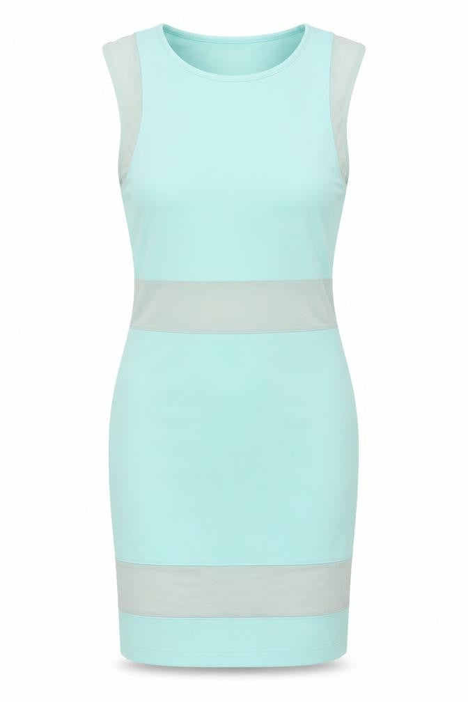 Topshop Womens Blue Polyester Bodycon Size 8 Round Neck Pullover