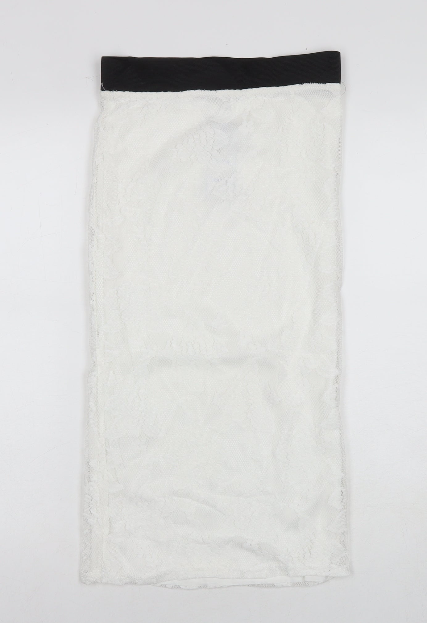 Love Womens White Polyester A-Line Skirt Size 8
