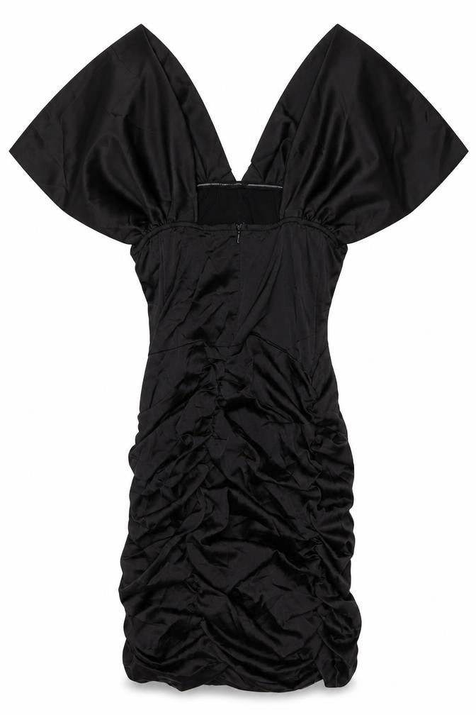 PARISIAN SIGNATURE Womens Black Polyester A-Line Size 12 V-Neck Zip
