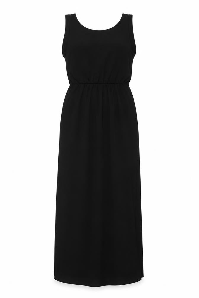 Divided by H&M Womens Black Polyester Maxi Size S V-Neck Pullover