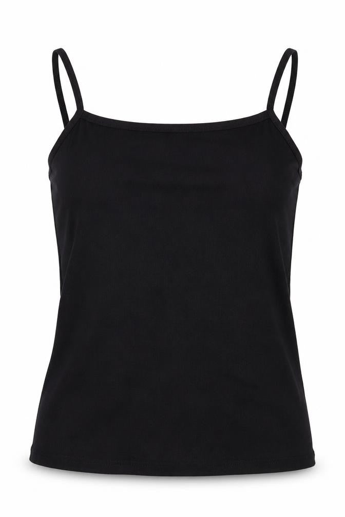 ASOS Womens Black Polyester Basic Tank Size 6 Round Neck