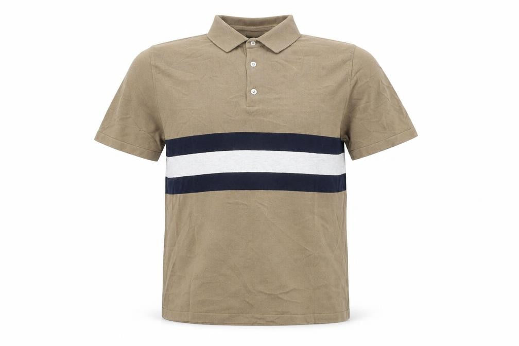 Next Mens Beige Polyester Polo Size S Collared Button