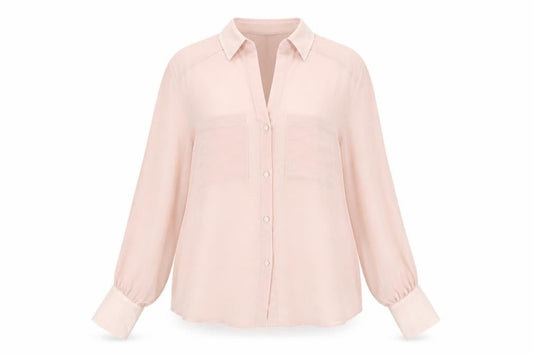 Zara Womens Pink Polyester Basic Button-Up Size M Collared