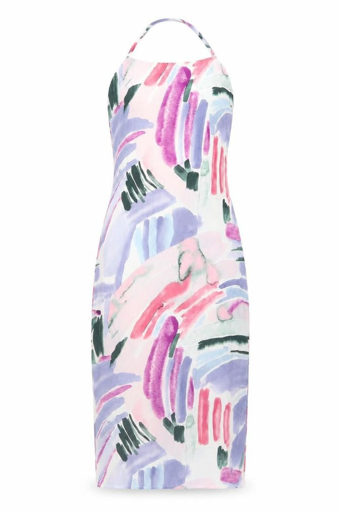 In the Style Womens Multicoloured Geometric Polyester Bodycon Size 6 Square Neck Zip