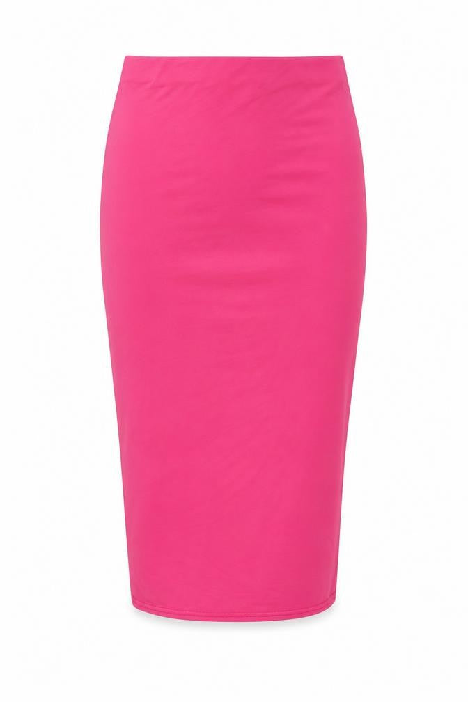 PRETTYLITTLETHING Womens Pink Polyester Straight & Pencil Skirt Size 10