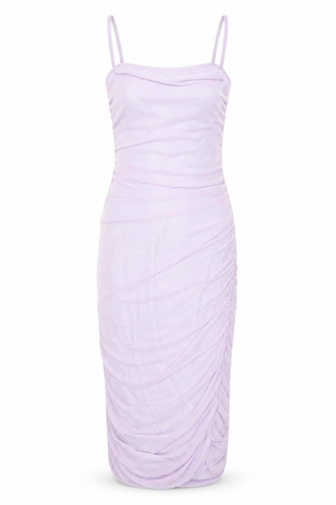 PRETTYLITTLETHING Womens Purple Polyester Bodycon Size 12 Square Neck Pullover