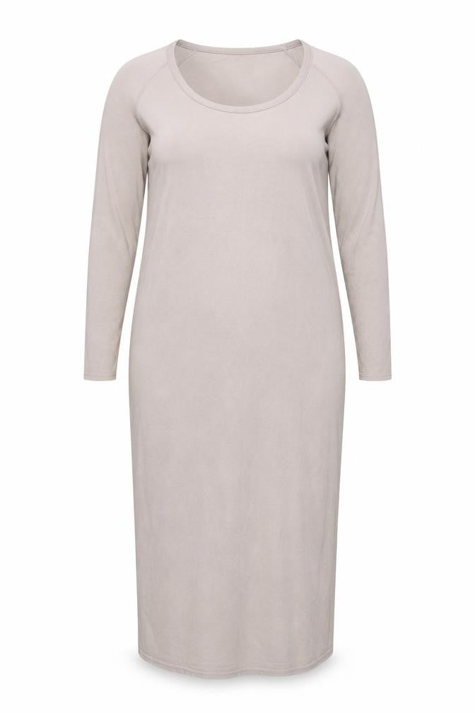 New Look Womens Beige Polyester Shift Size 18 Scoop Neck Pullover