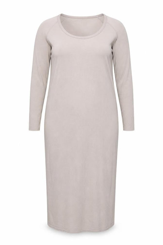 New Look Womens Beige Polyester Shift Size 18 Scoop Neck Pullover
