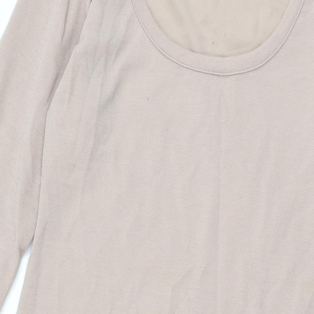 New Look Womens Beige Polyester Shift Size 18 Scoop Neck Pullover