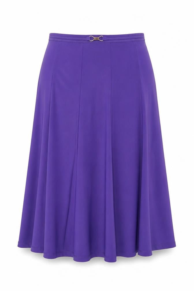 Bonmarché Womens Purple Polyester Swing Skirt Size 12