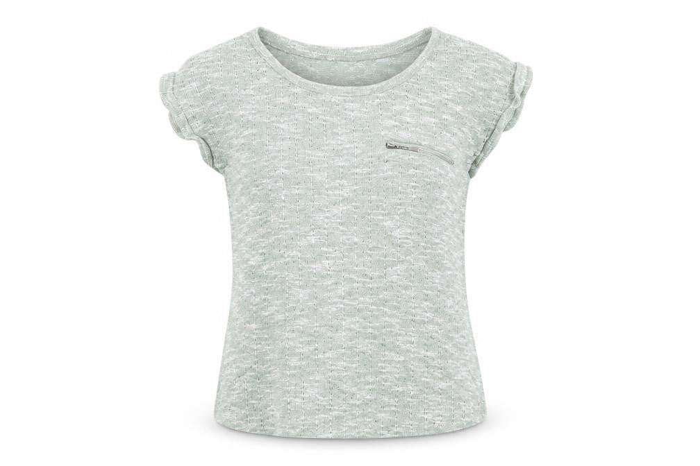 New Look Womens Green Polyester Basic T-Shirt Size 12 Round Neck