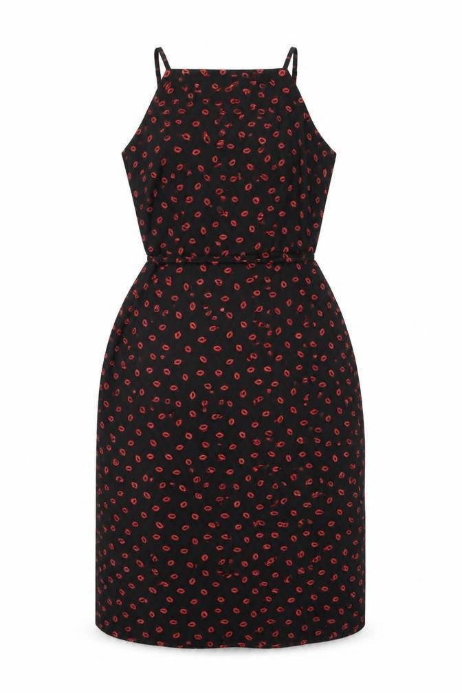 Oasis Womens Black Geometric Polyester Shift Size 10 Square Neck Zip
