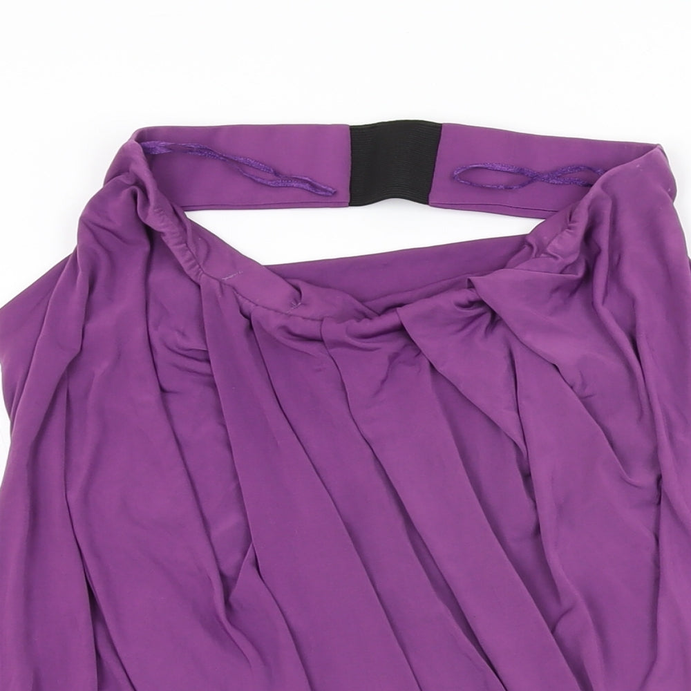 ASOS Womens Purple Polyester Basic T-Shirt Size 10 Halter