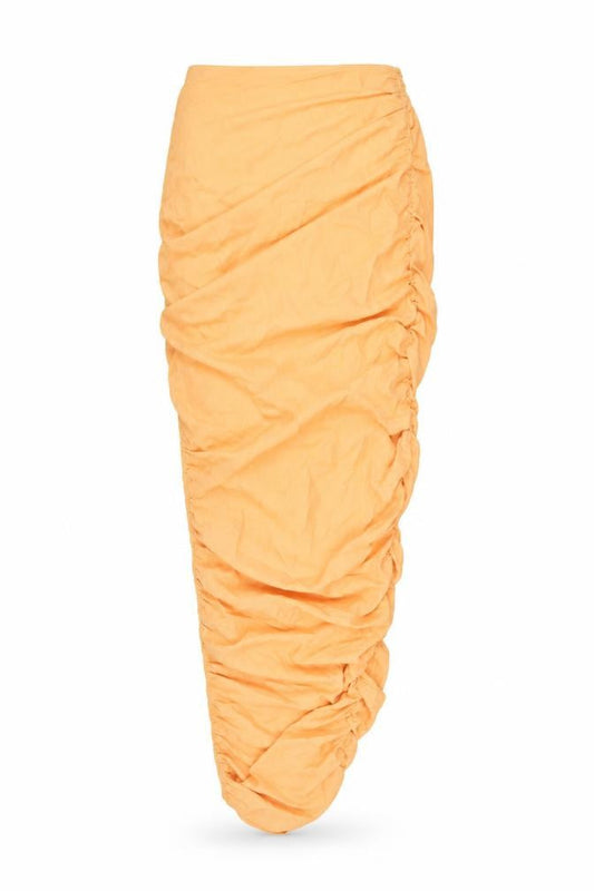 PRETTYLITTLETHING Womens Orange Polyester Maxi Skirt Size 10 Zip