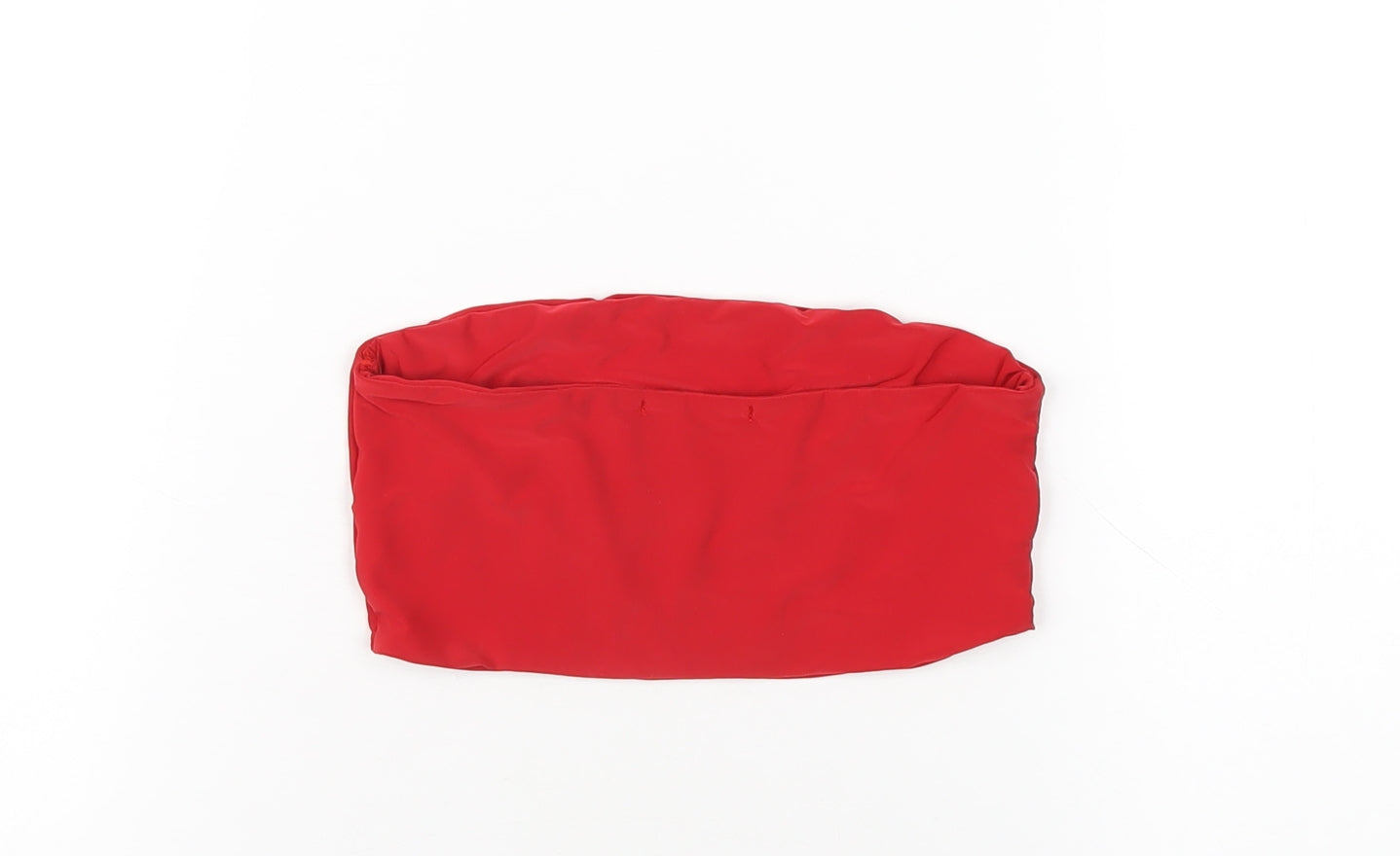 PRETTYLITTLETHING Womens Red Polyester Basic T-Shirt Size 8 Square Neck