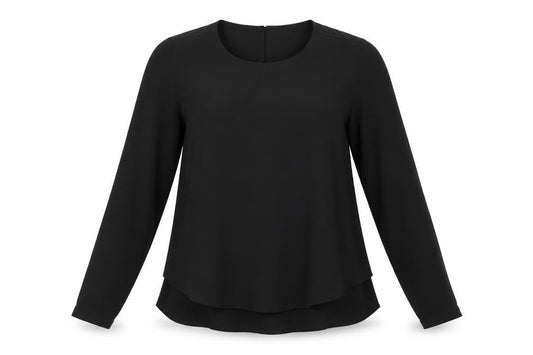 Marks and Spencer Womens Black Polyester Basic T-Shirt Size 12 Round Neck