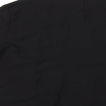 Marks & Spencer Womens Black Polyester Basic T-Shirt Size 12 Round Neck