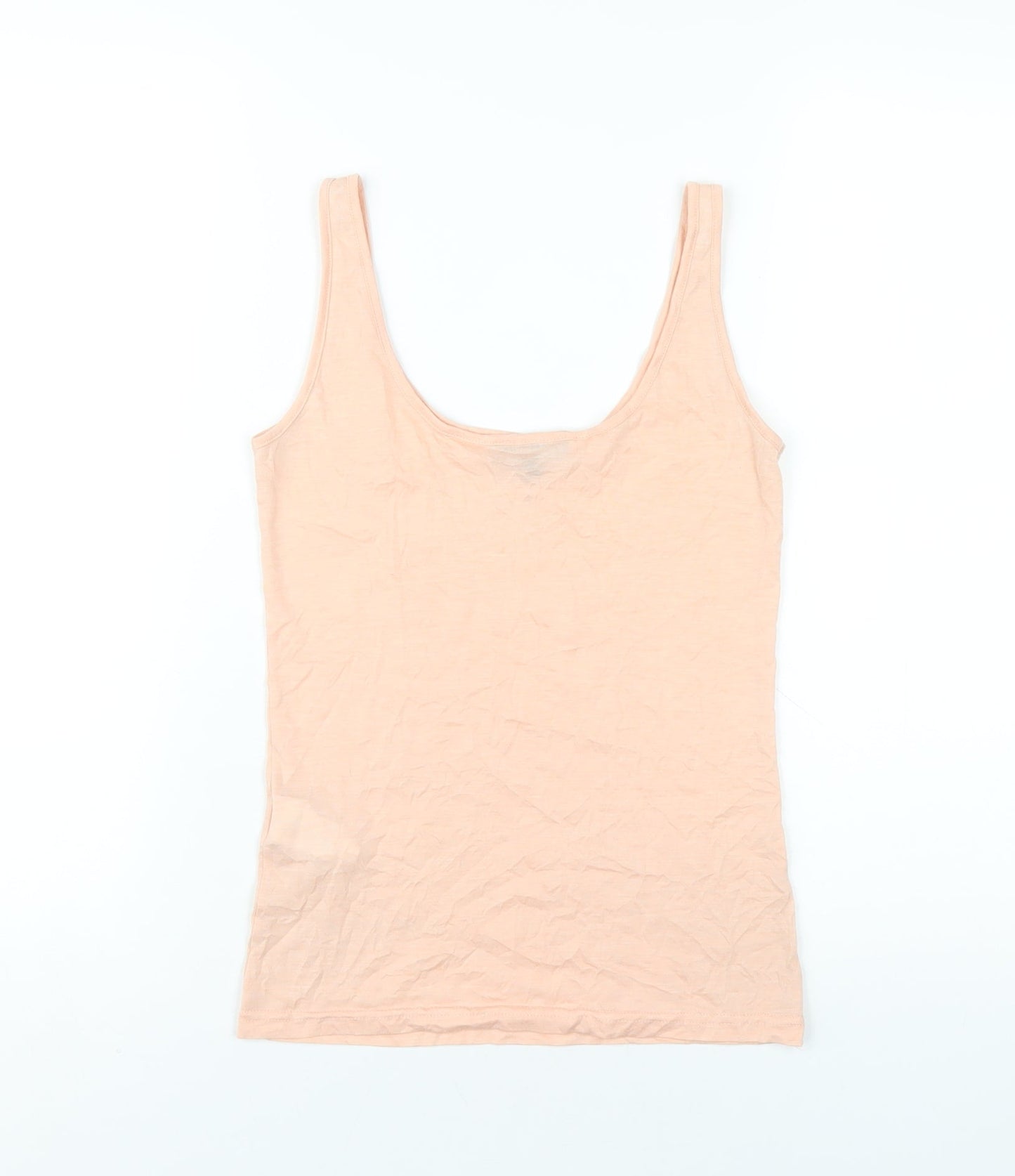 Warehouse Womens Pink Polyester Basic Tank Size 8 Scoop Neck