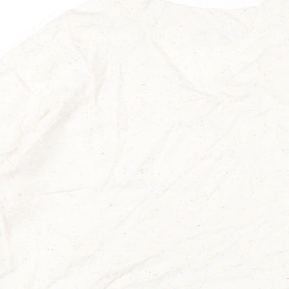 Next Womens Ivory Round Neck Viscose Pullover Jumper Size S