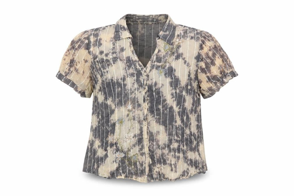 Just Elegance Womens Multicoloured Cotton Basic Button-Up Size 18 Collared
