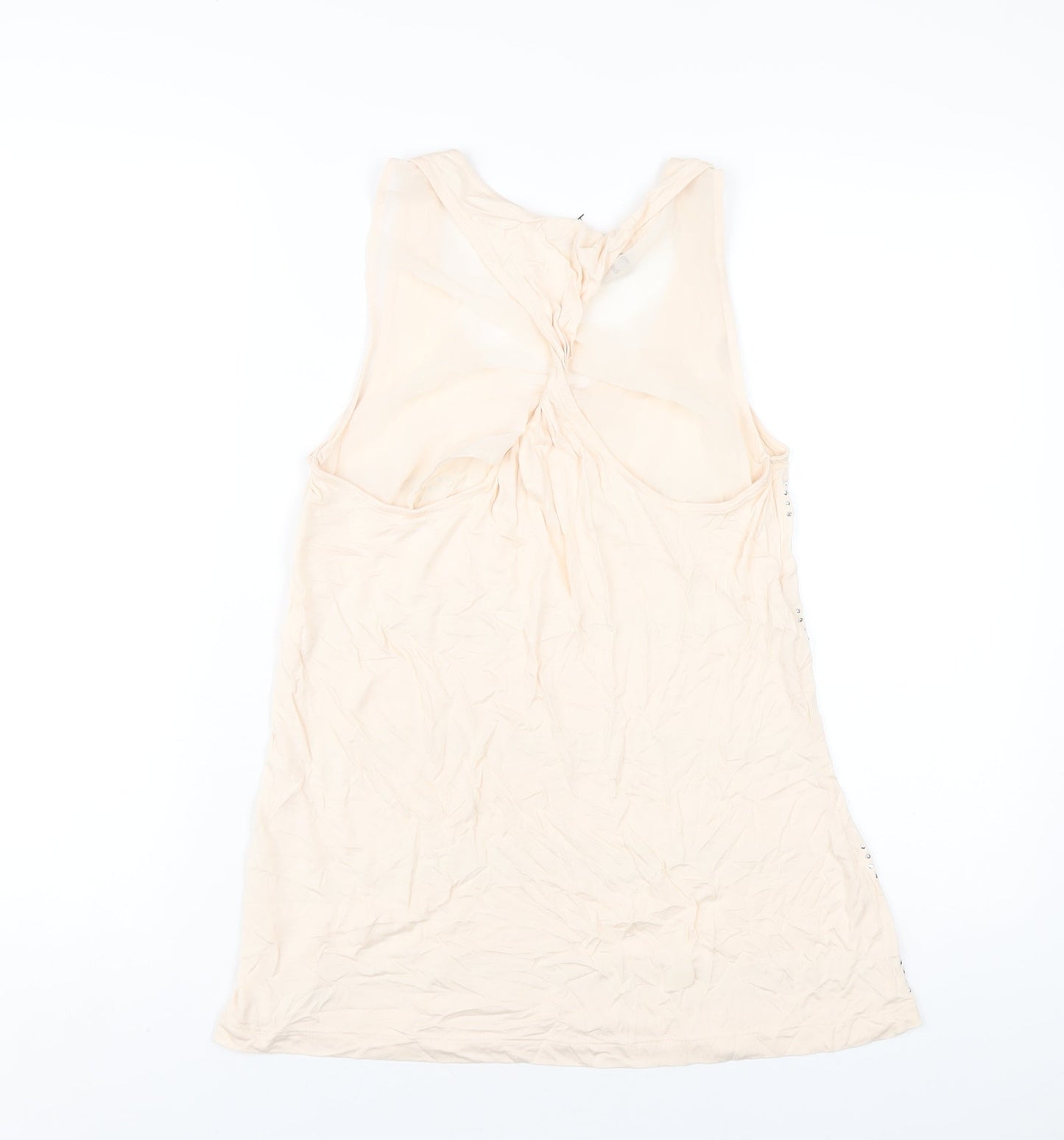 Oasis Womens Pink Polyester Basic Tank Size S Scoop Neck
