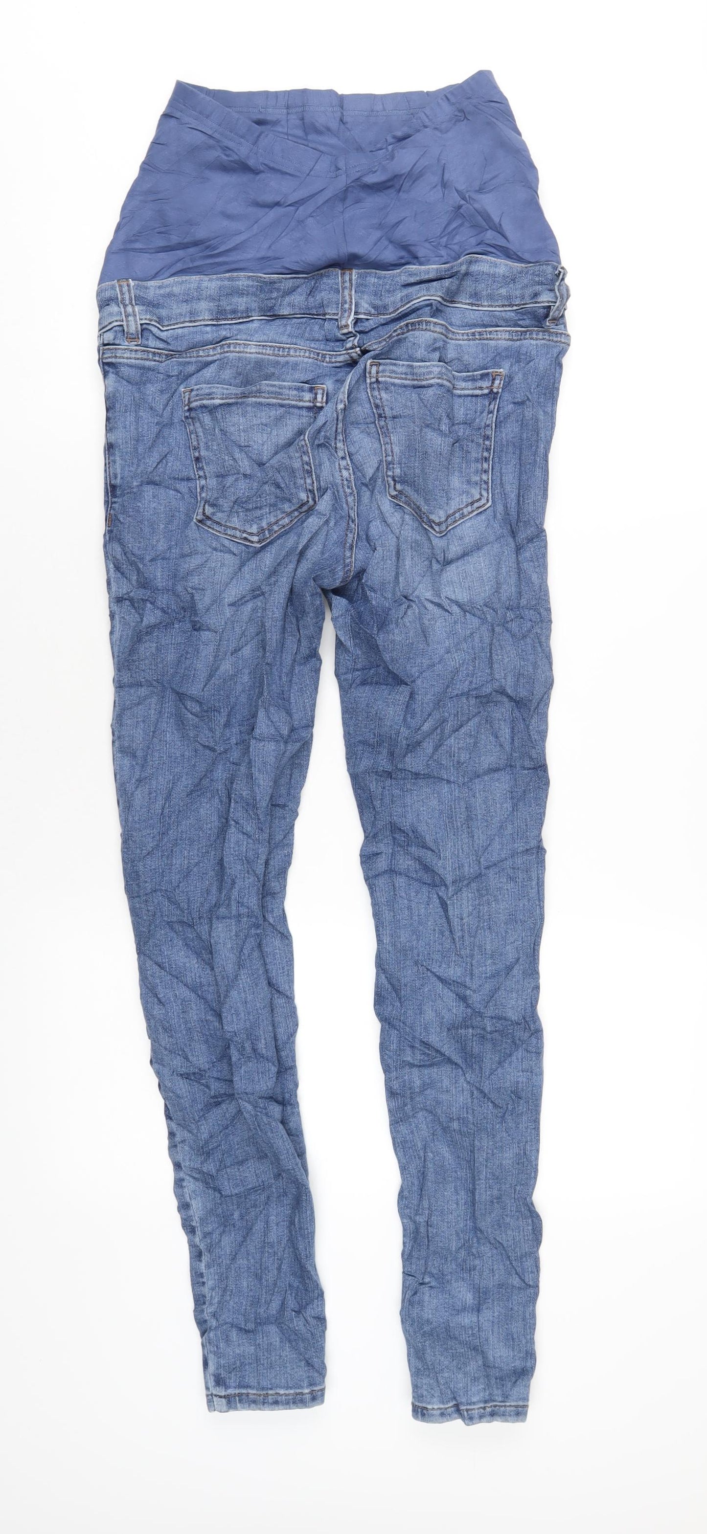 Marks and Spencer Womens Blue Cotton Skinny Jeans Size 8 L29 in Regular